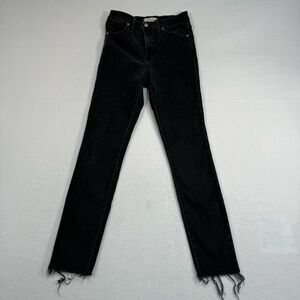 Madewell Jeans Womens 27 Faded Black 11" Skinny High Rise